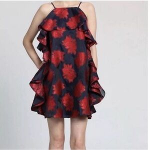 Belle Badgley Mischka Alicia Dress Women’s Size 8 New With Tags Navy Red